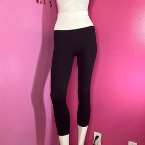 Free People leggings black with white waist band size XS/S